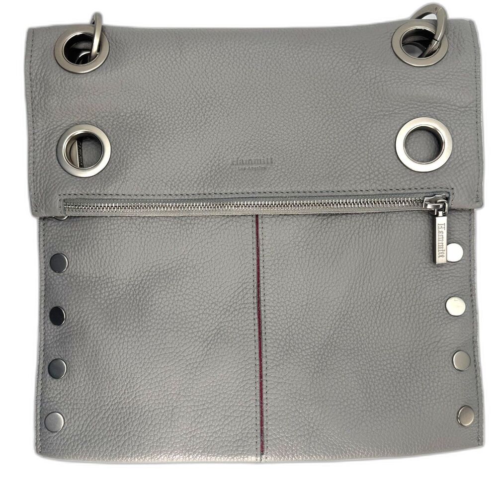Hammitt Montana Reversible Pewter Nubuck Snake Crossbody Silver - Picture 3 of 16
